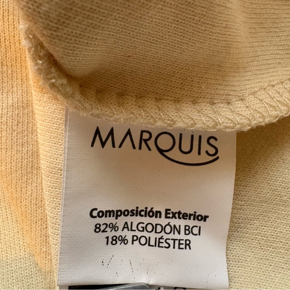 NWT Marquis Women’s Buttery Yellow Cropped Zip-Up Sweater, Size XL, Cotton Blend - Picture 6 of 7